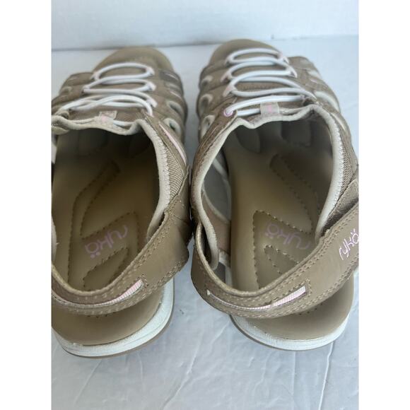 Ryka Grotto Hiking Fisherman Tan & Pink Square Toe Strappy Water Sandals Sz 11W - Picture 7 of 11
